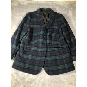 Talbots green blazer for women size 14W Wool